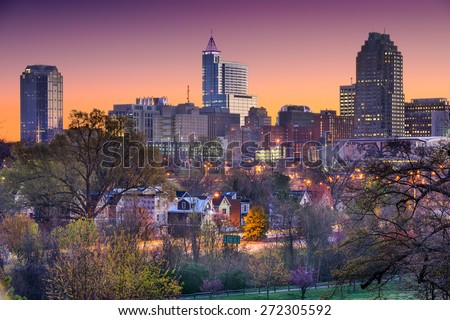 Raleigh, North Carolina, USA skyline. Royalty-Free Stock Photo #272305592