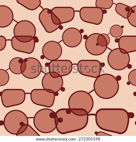 Seamless spectacles, colorful glasses pattern, eyeglasses, specs pattern. Vector hipster sunglasses background