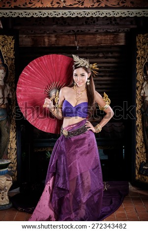  An elegant woman of North Thailand,identity culture of thailand