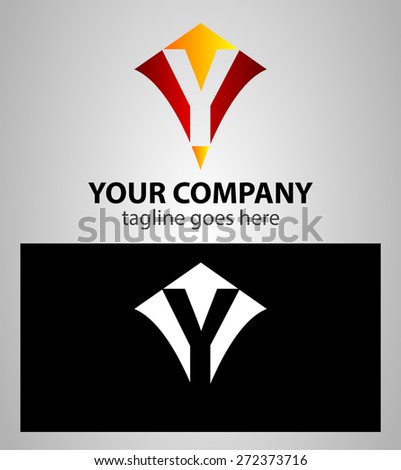 Abstract logo icon design template elements with letter Y
