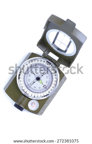 Army compass on a white background. 