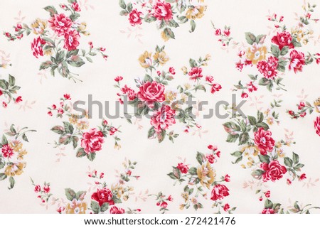 vintage style of tapestry flowers fabric pattern background Royalty-Free Stock Photo #272421476
