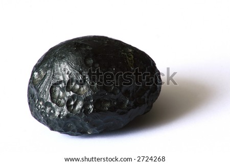Tektite, type Indochinite from Thailand, age 700,000 years old.  Weight 48g.