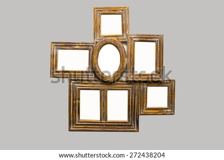 decorative antique frame mockup isolated on grey background,  frames with place for Your text/image ,