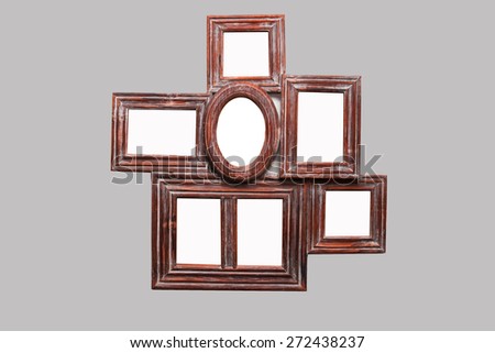 decorative antique frame mockup isolated on grey background,  frames with place for Your text/image ,