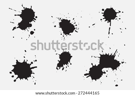 Paint splat set.Paint splashes set for design use.Abstract vector illustration. Royalty-Free Stock Photo #272444165