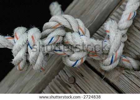 Old rope of a boat