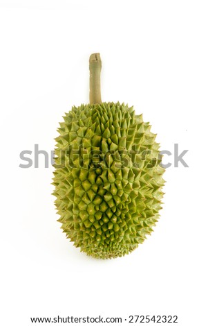 Durian The king of fruit on white background