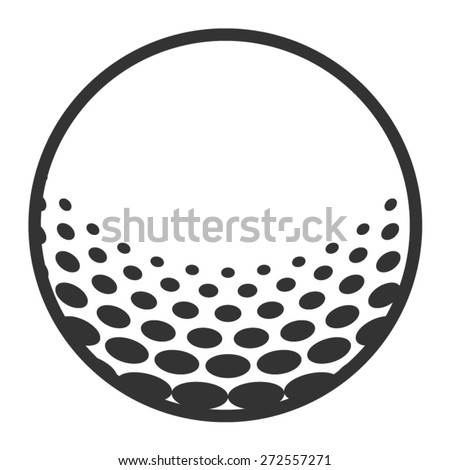 Golf ball / golfball line art vector icon for sports apps and websites