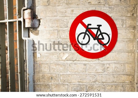 no biking sign