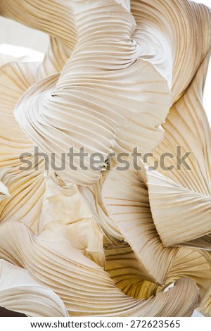 Abstract shapes of a paper ornamental object, like a sculpture Royalty-Free Stock Photo #272623565