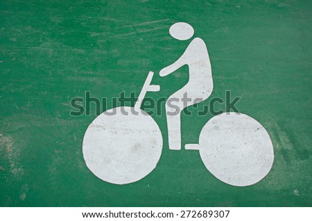 Bicycle Sign on road