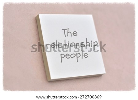 Text the relationship people on the short note texture background