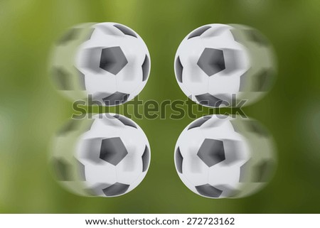 football roiing on green background