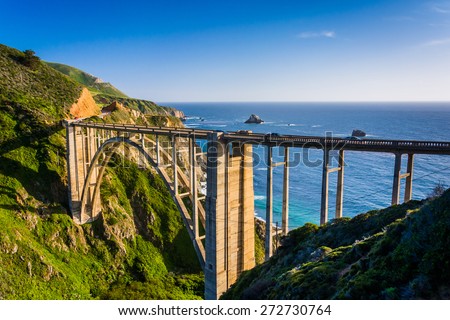 Bixby Creek Bridge, in Big Sur, California. Royalty-Free Stock Photo #272730764