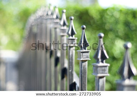 Metal fashion fence Royalty-Free Stock Photo #272733905
