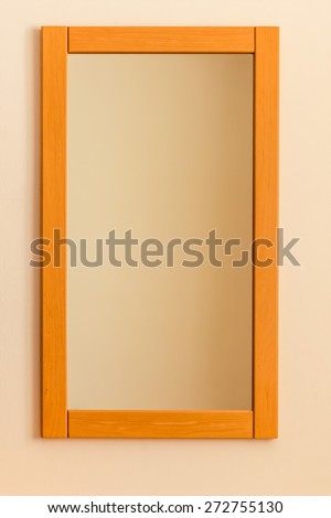 bedroom mirror, symbolizing copy space, identity, order, simplicity