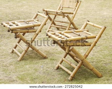 Bamboo Chairs on grass
