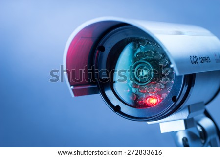 Security CCTV camera in office building Royalty-Free Stock Photo #272833616