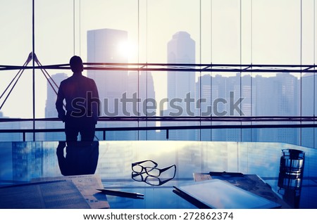 Businessman Thinking Professional Office Corporate Concept Royalty-Free Stock Photo #272862374
