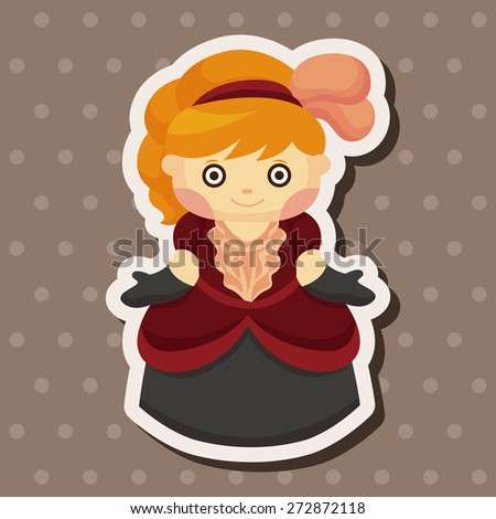 Medieval character cartoon theme elements