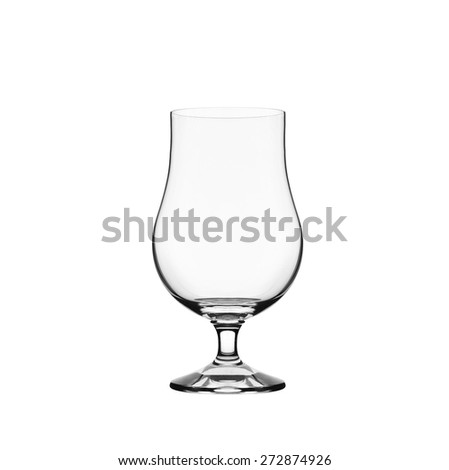 Empty beerglass isolated on white Royalty-Free Stock Photo #272874926