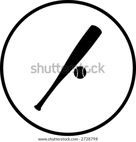 baseball bat and ball symbol