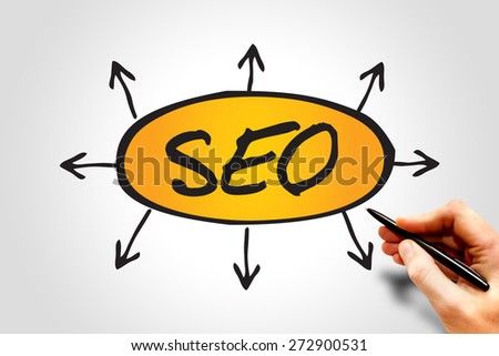 SEO (search engine optimization) arrows direction business concept