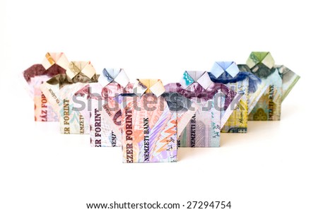 Money concept from hungarian paper money.