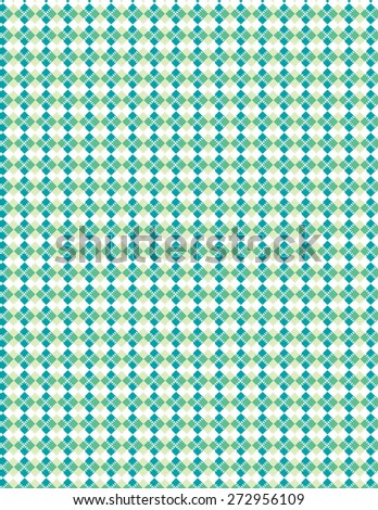 Blue and green pattern over white color background