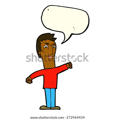 cartoon person with speech balloon