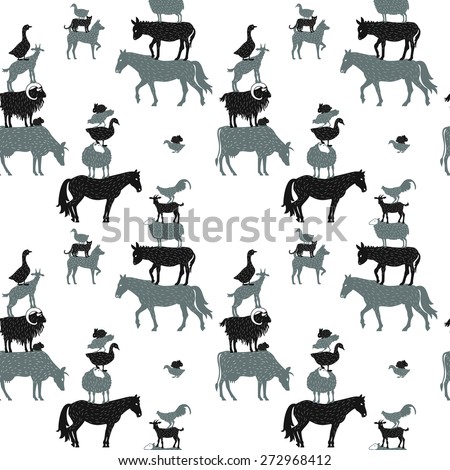 pattern of farm animals