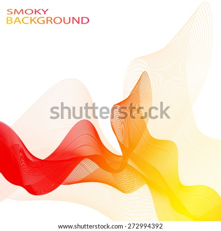 Colorful smoky waves vector background . Can be used for backgrounds and page fill web design.