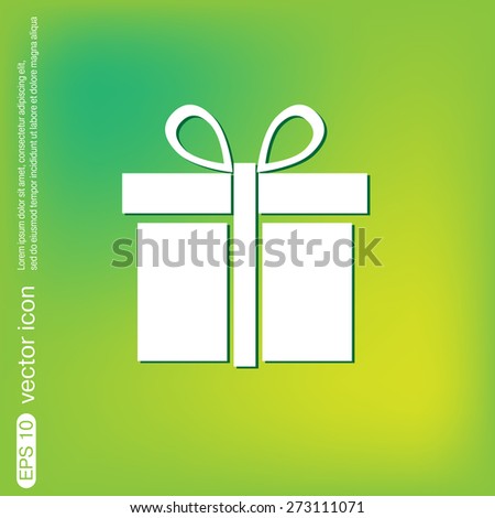 gift box icon with a bow. holiday or celebration