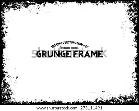 Abstract grunge frame. vector template
