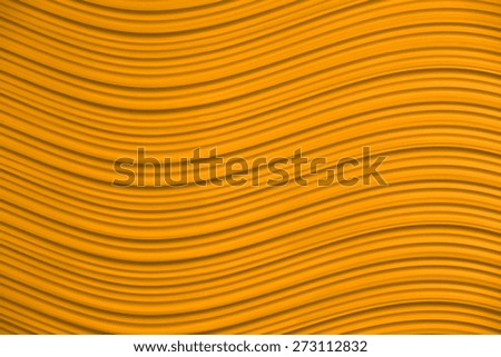 Orange background of abstract waves. Wavy background. Interior wall decoration. 