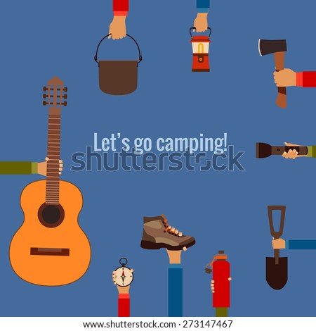 Camping concept made in vector