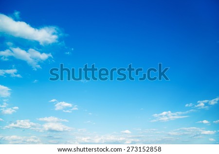 white fluffy clouds in the blue sky Royalty-Free Stock Photo #273152858