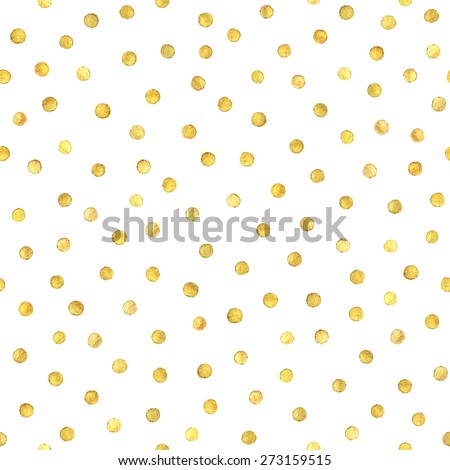 Seamless pattern with gold painted dots. Royalty-Free Stock Photo #273159515
