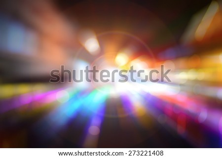 De focused Bokeh Abstract Background Radial Motion Blur with flare