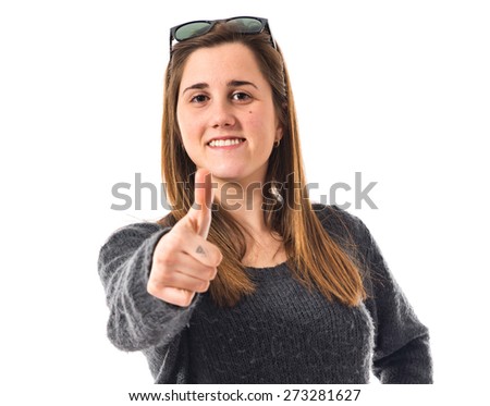 Girl with thumb up 