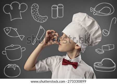 portrait of boy chef