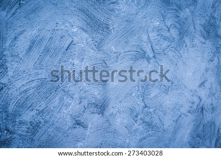 Blue and Gray Brushed white concrete wall texture background