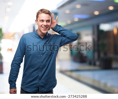 happy young-man listening sign
