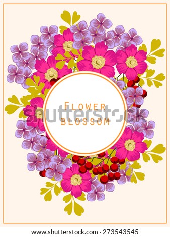 Flower blossom. Abstract flower background with place for your text.