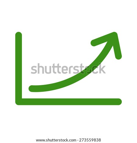 Growth chart / chart graph line vector art icon for apps and websites