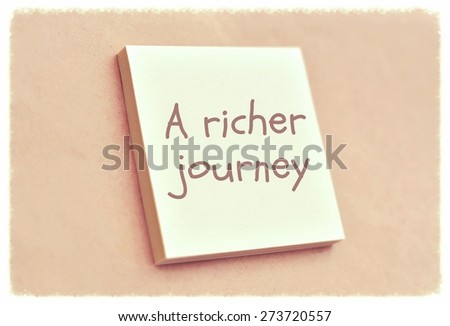Text a richer journey on the short note texture background