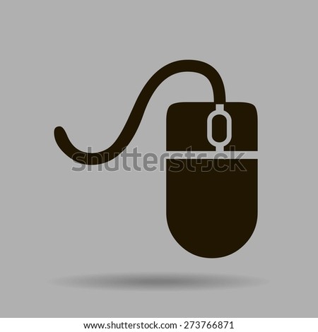 Computer mouse icon, vector illustration