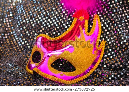 Female pink carnival mask