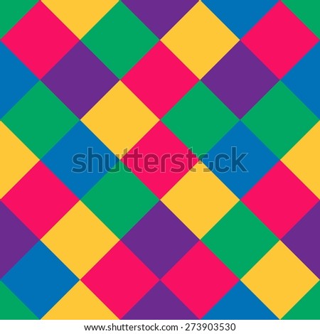 seamless pattern of colored squares in vintage style. 10 eps